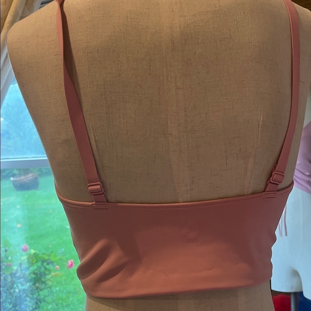 Pink Ruched Women Top L - Picture 2 of 2